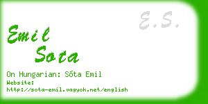 emil sota business card